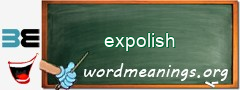 WordMeaning blackboard for expolish